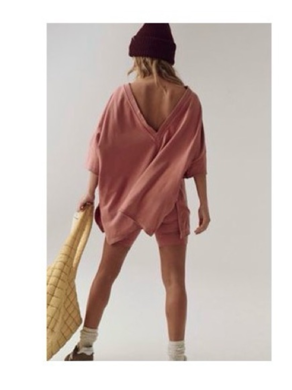 FP Movement by Free People Relaxed V-Back Swim Coverup in Dusty Rose